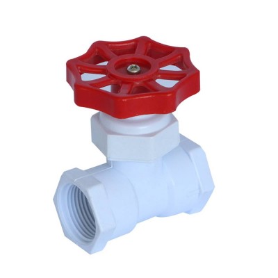 hot sale good quality irrigation ABS handle thread pvc plastic safety angle water stop cock valve